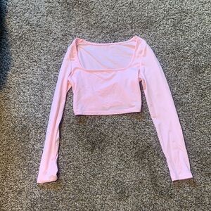 Pink cropped top